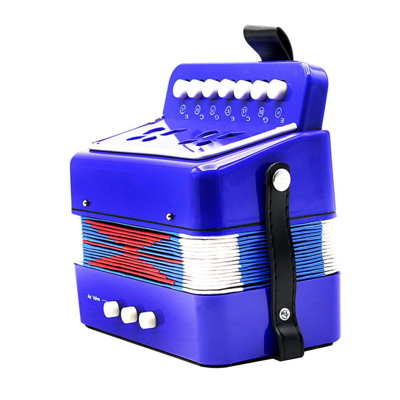 Beaupretty Fisarmonica per Giocattolo Musicale Introduttivo Strumento Educativo per Principianti Organetto Blu Facile da Suonare e Divertente
