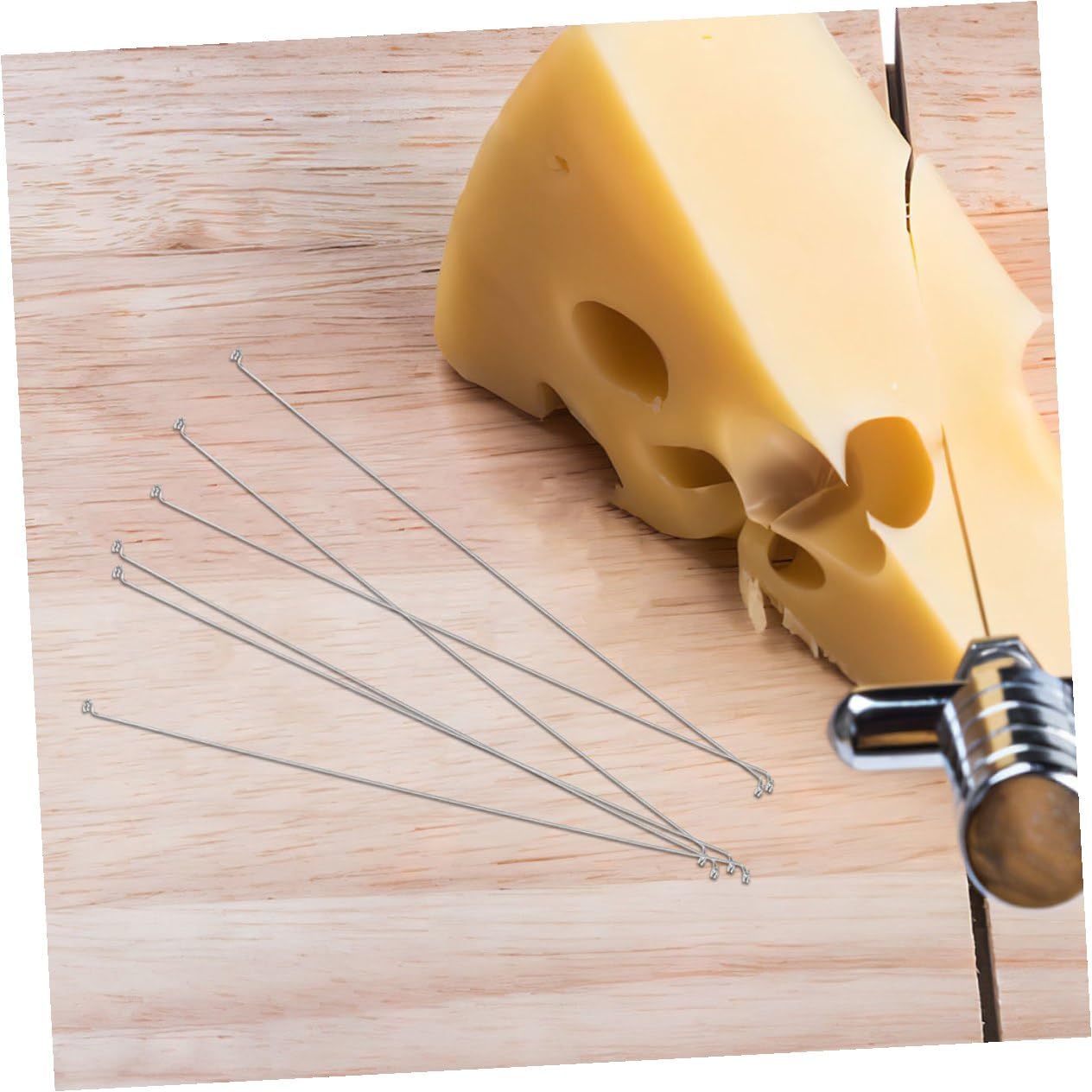 VANZACK 10pcs Cheese Cutting Wire Slicer Replacement Steel Wire for Block Cheese and Butter Cutter 5.5 Inch Kitchen Slicing Tool for Home Use