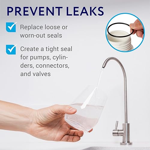 Miniatura 4 de Impresa Juntas de repuesto para filtro de agua con juntas tóricas, paquete de 6, sellado hermético y detiene fugas, rápida y fácil de instalar,
