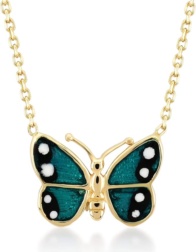Gelin Goldkette 585 Damen Schmetterling Als Anhanger Halskette 14 Karat Gelbgold Echtgold Schmuck Kette 45cm Amazon De Schmuck