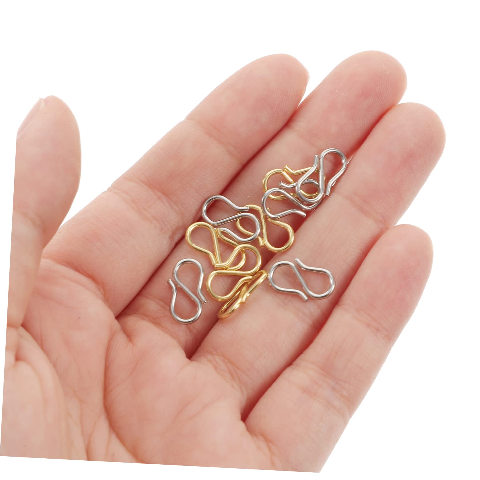 Angoily 5 Pezzi Chiusure per Gioielli Inossidabile S Shape per Diy per Creazione e Riparazione Collane e Bracciali Materiale Resistente e Pratico