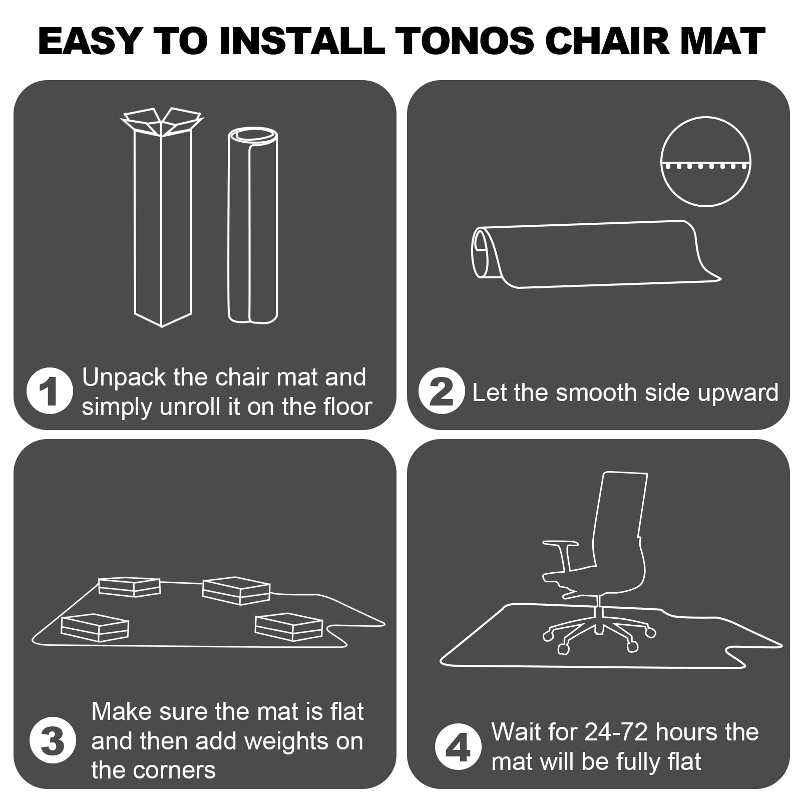 Chair Mat for Carpet- Low Pile 1 4 Thick Carpet Protector for Office Gaming Computer Desk Chair Heavy — view 8