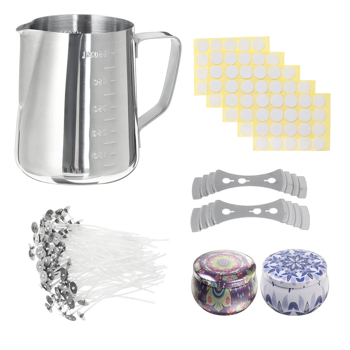 LZFuiopCandle Making Kit DIY Candles Craft Tool Set Pouring Pot Wicks Wax Kit Tools Kit