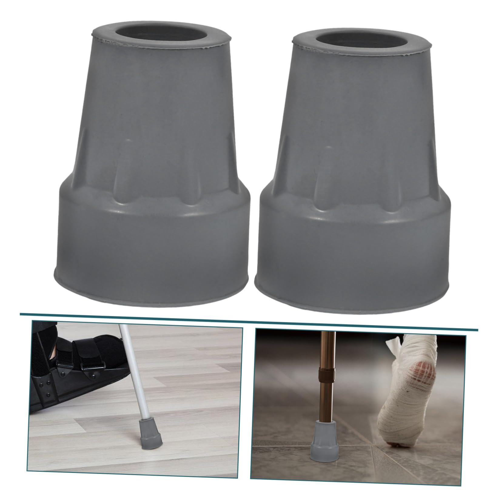 4sets Crutches Chair Foot Pads Foot Mask Socks Chair Stoppers Standing Cane Tip Crutch Feet Cap Hiking Pole Tips Rubber Cane Tips Cane Tips Anti Slip Rubber Walking Cane Tip 6pcs*4 FRCOLOR
