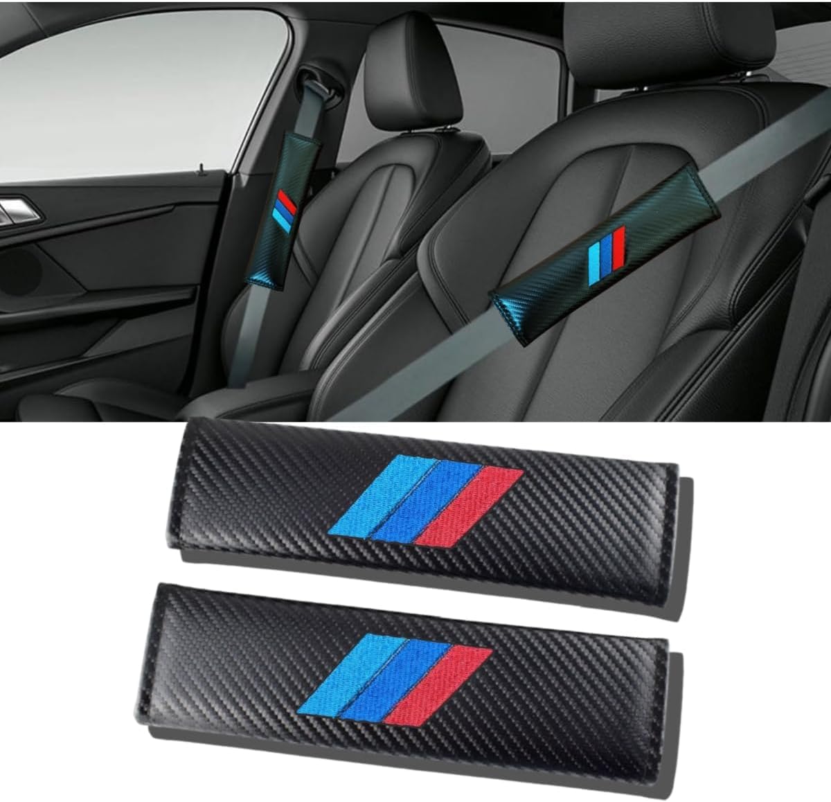 2 fundas para cinturón de seguridad de coche para BMW, cinturón
