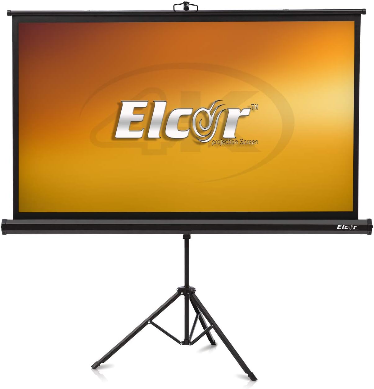 ELCOR lite series tripod/portable floor standing projector screen, 106- Inch Diagonal in 16:09 wide format, 4ft.height x 7.5ft. width, UltraHD, Active3D, 4k technology (White)