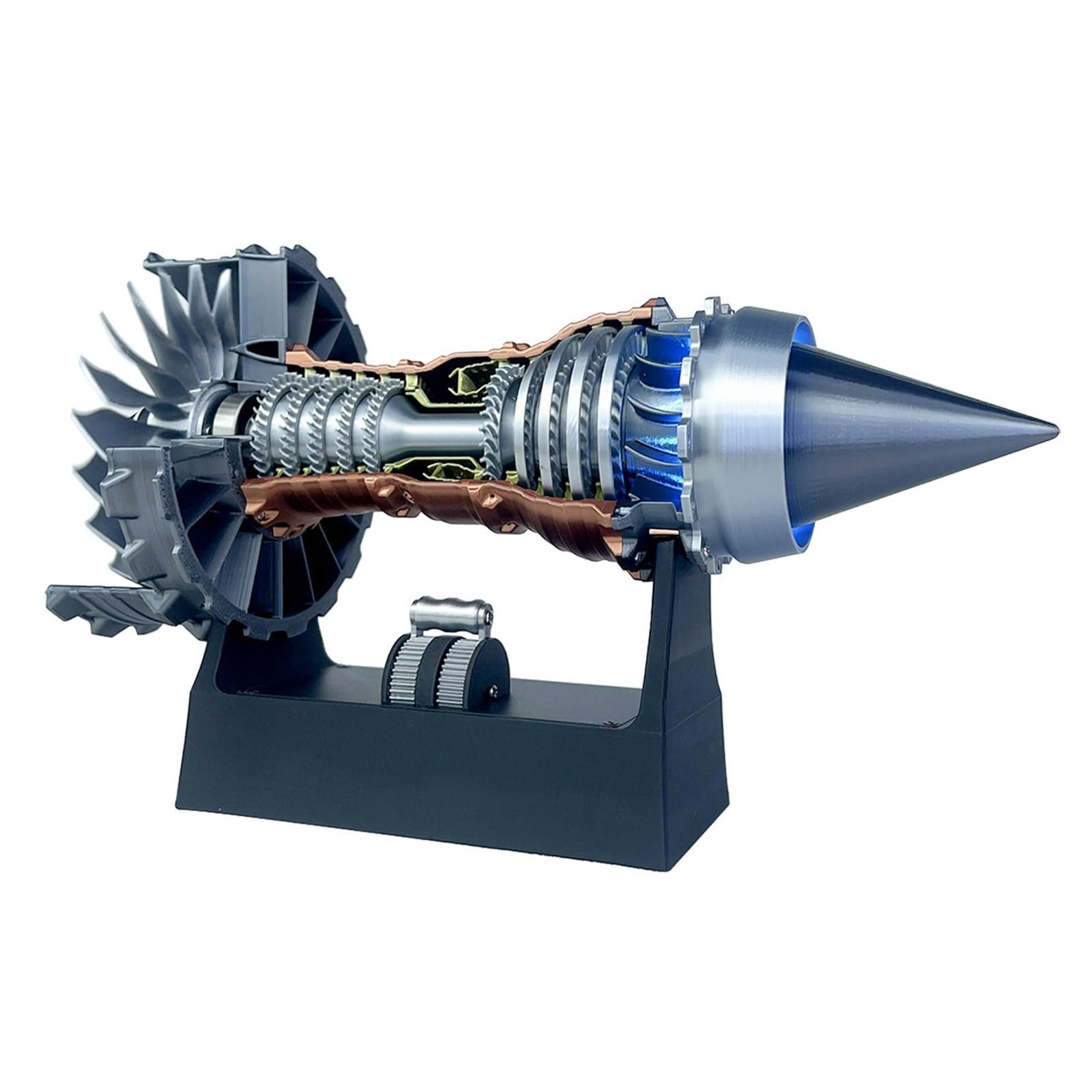 120 Simulationsmotor Modellbausatz für Flugshow Ausstellung Leuchtspielzeug Start Mechanik Pädagogisches Weltraumprojekt Jugendliche Bastler Geschenk (Blue2, One Size)