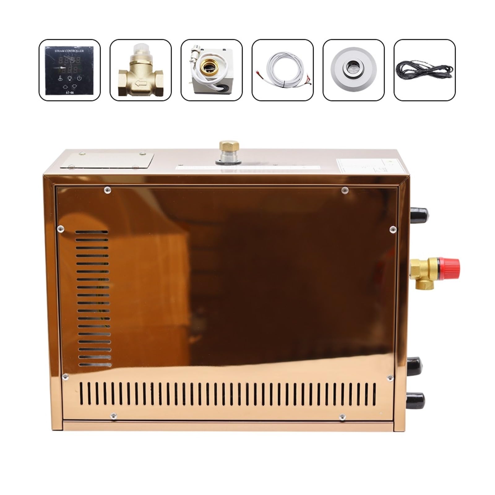 Piec do sauny Automatyczny generator pary ze stali nierdzewnej o mocy 9 kW, automatyczne odkamienianie łaźni parowej w saunie do cyfrowego sterownika pokoju spa(7kw)