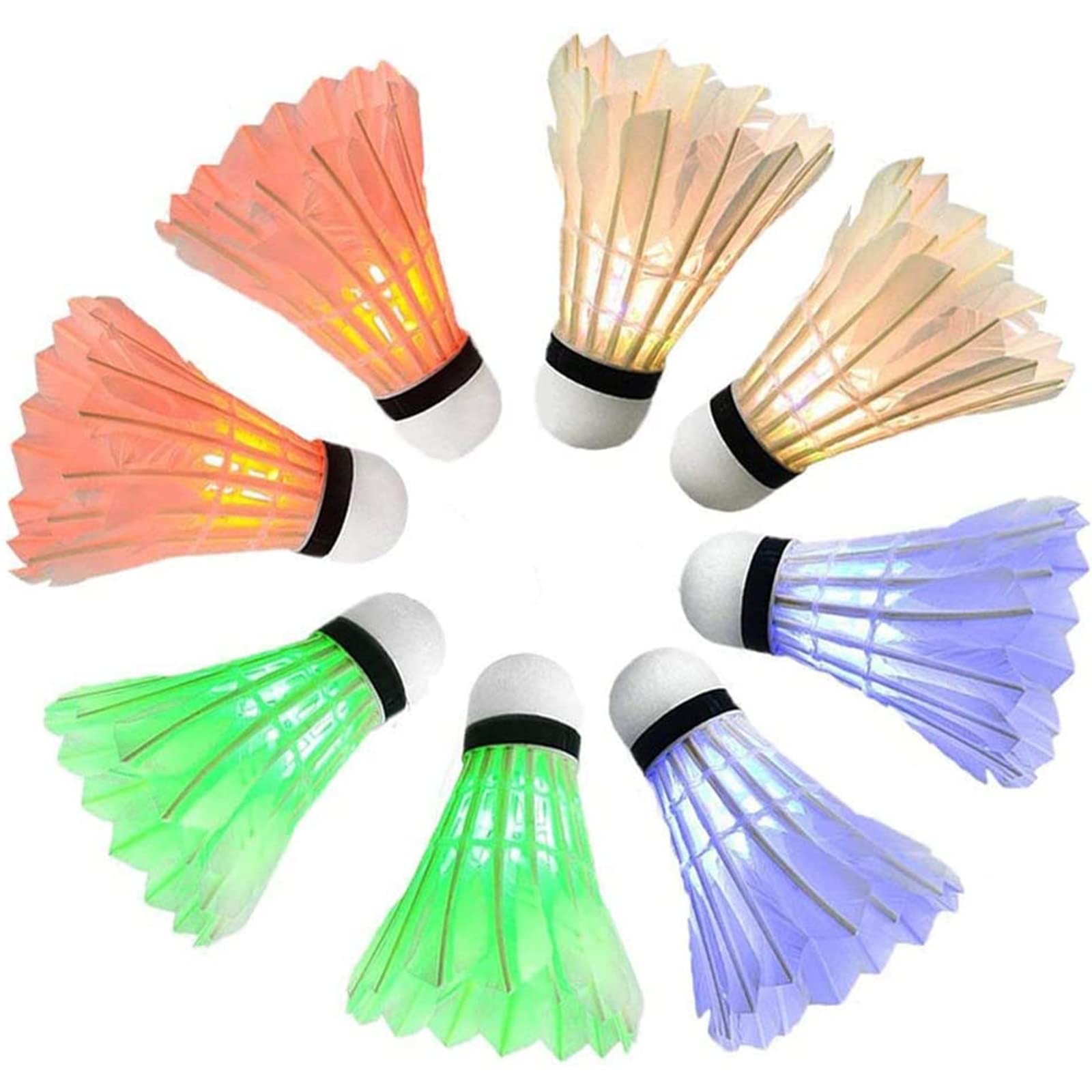 Amazon.co.jp: Set of 8 Badminton Shuttles Glow in the Dark