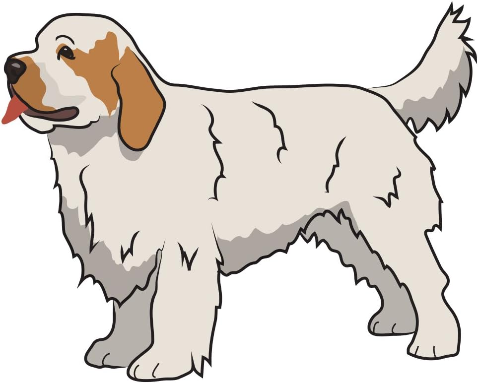 Clumber Spaniel Decal | Indoor/Outdoor | Dog Lover Super Cute Sticker for SUV Windows, Dorm Rooms, Bedroom, Offices | SignMission Personalized Gift | 36"