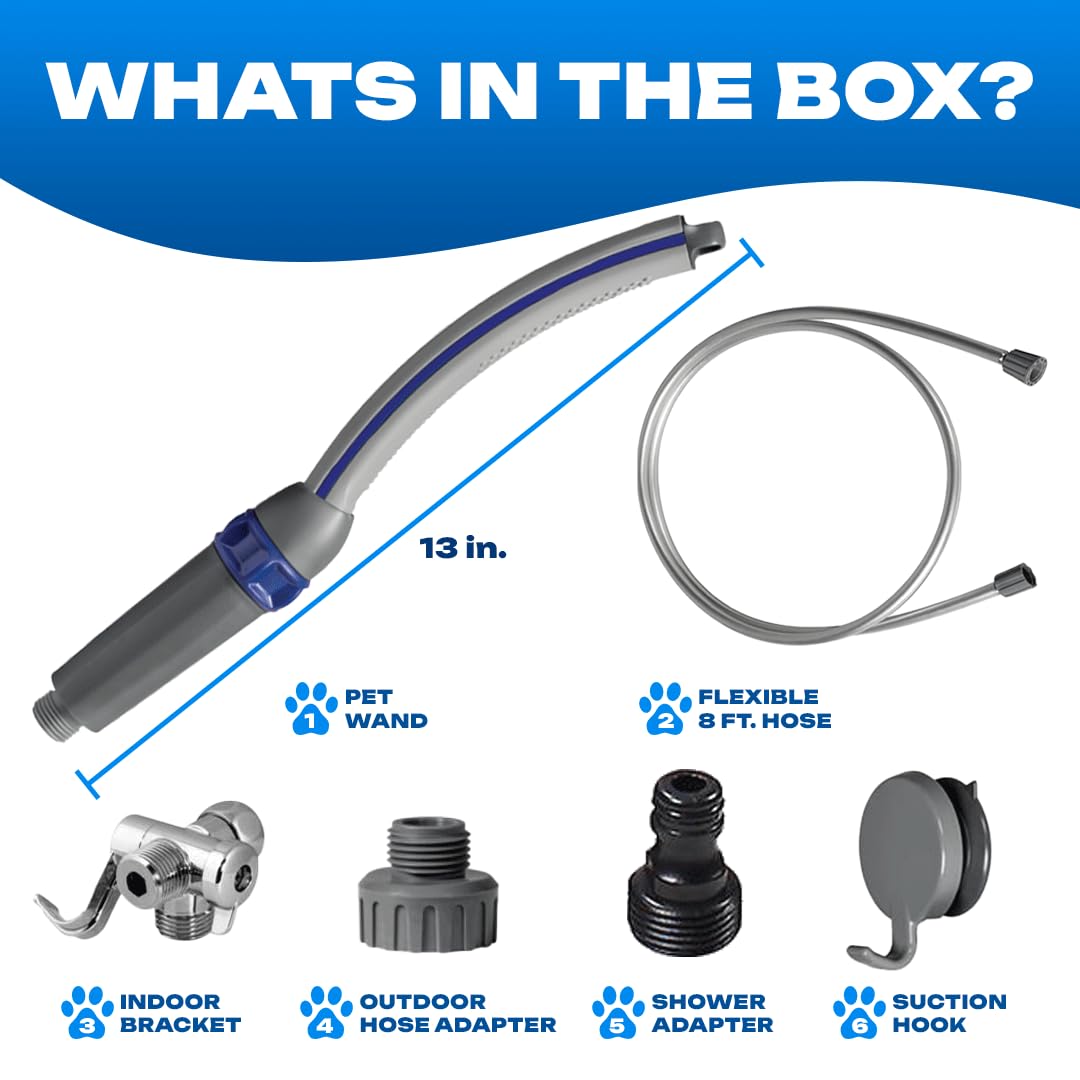 Pad & Paw Puppy Spa Dog Shower Attachment Hose for Dog Bath Dog