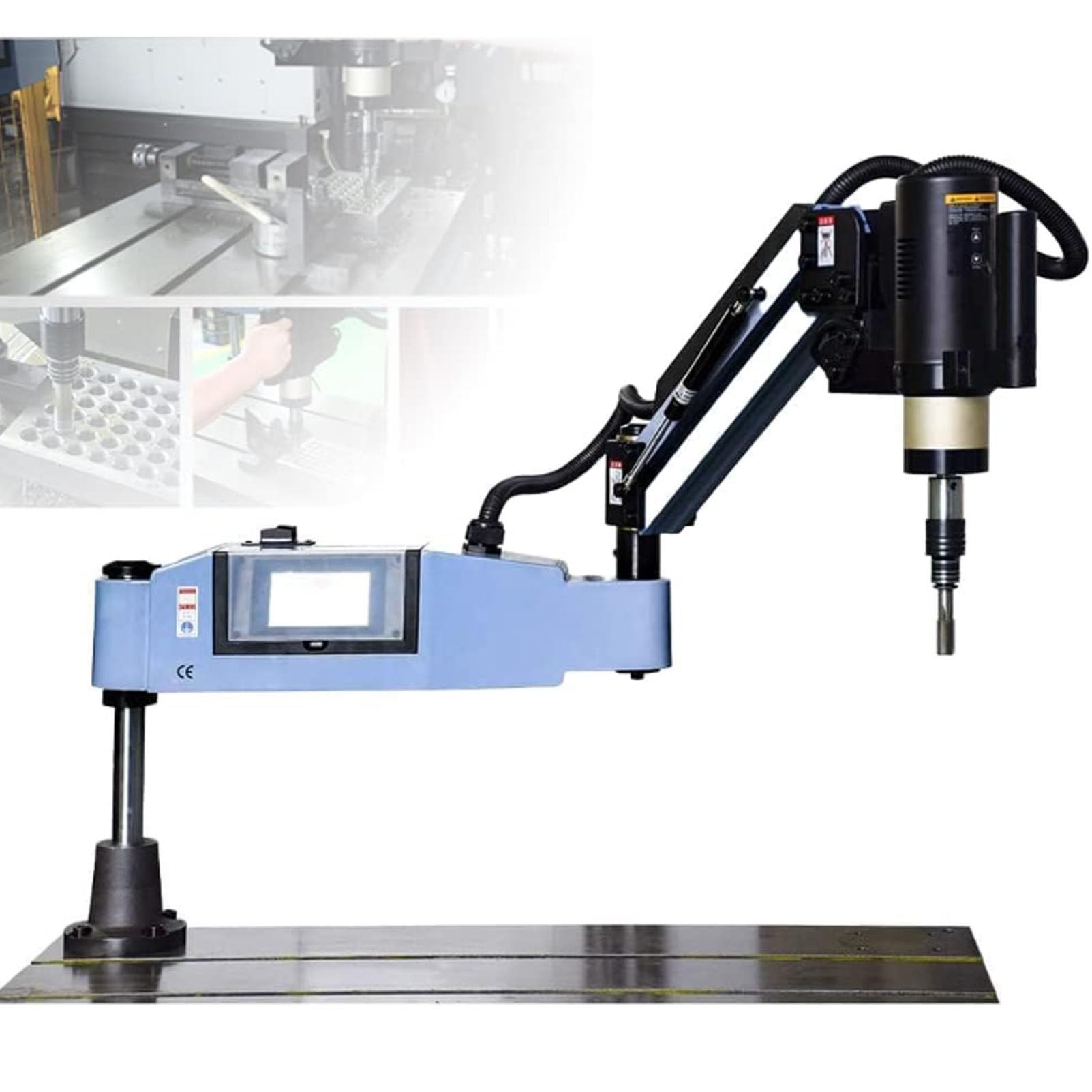 Oiyekntd Tapping Machine Table with Electric Tapping Arm, Servo Motor, 360° Omnidirectional Reach, Overload Protection, 1000/1200mm Horizontal Extension M320E