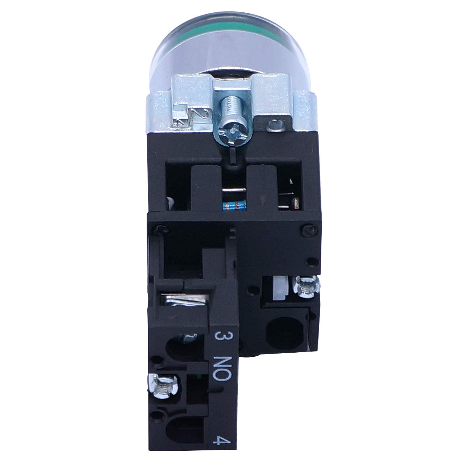 22mm 1 NO interruttore a pulsante momentaneo a luce LED verde 440V 10A interruttori a pulsante con luce rossa tensione 110V