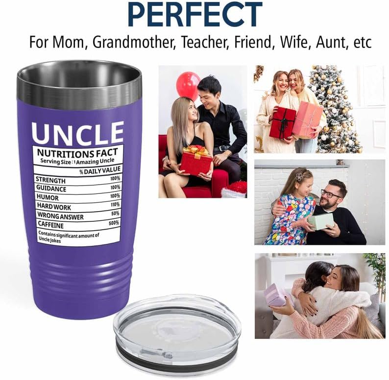 Miniatura 4 de Family Purple Edition Tumbler 20oz - Uncle Nutrition - Dietitian Uncle Appreciate Gift To Nephew Nutritionist Gift Niece Pediatrition Gift