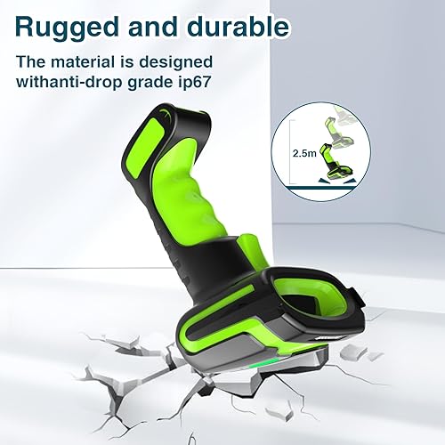 Miniatura 6 de Symcode Escáner de código de barras de carga inalámbrica, simbologías 1D2DDPM, sensor de escaneo de obturador global, inalámbrico y Bluetooth de