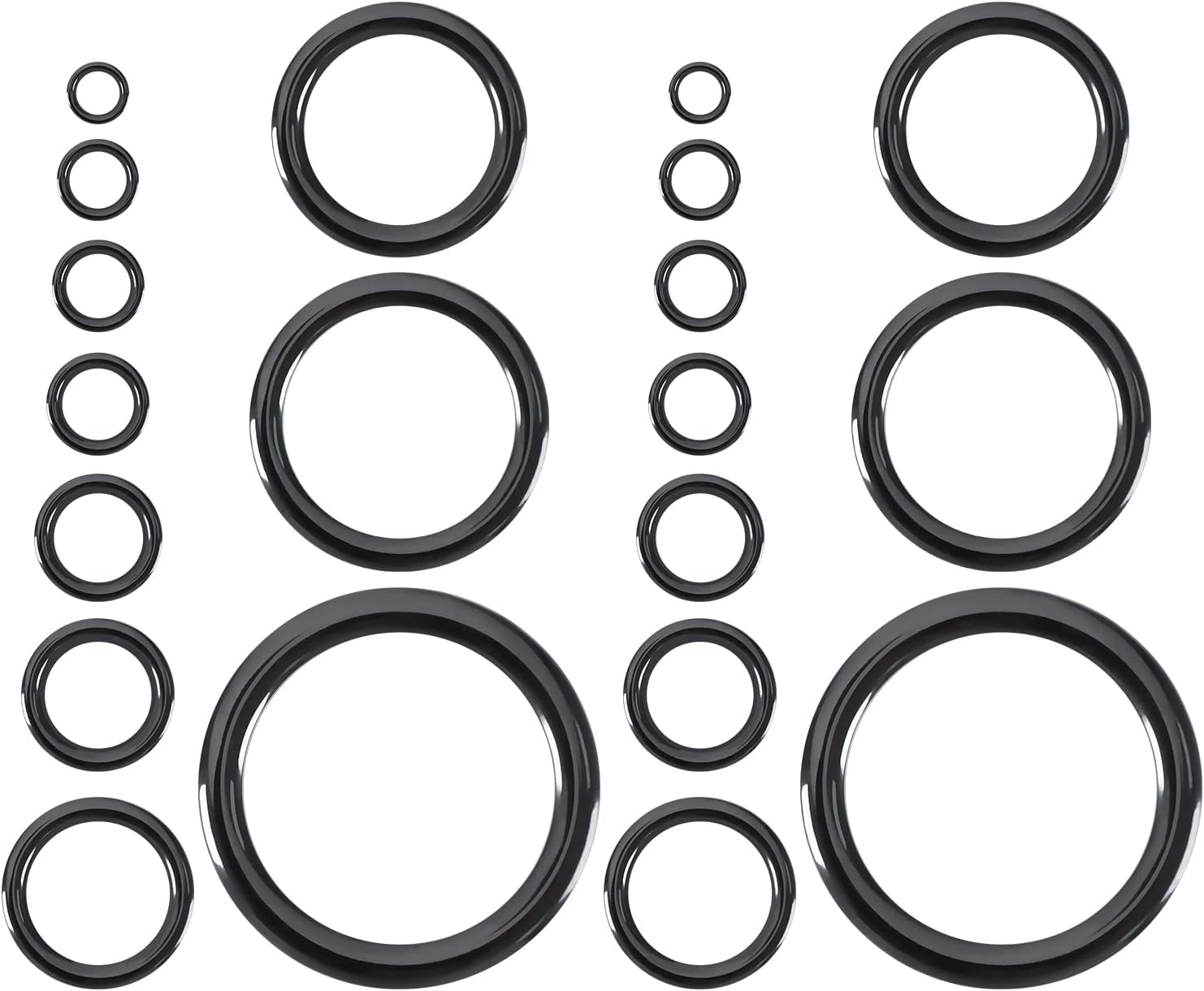 OTOTEC 40PCS Fishing Rod Ceramic Guides Ring Set 10 Sizes 4.8mm-29.9mm Outer Diameter Replacement Fishing Rod Eye Fishing Rod Repair Accessories Black