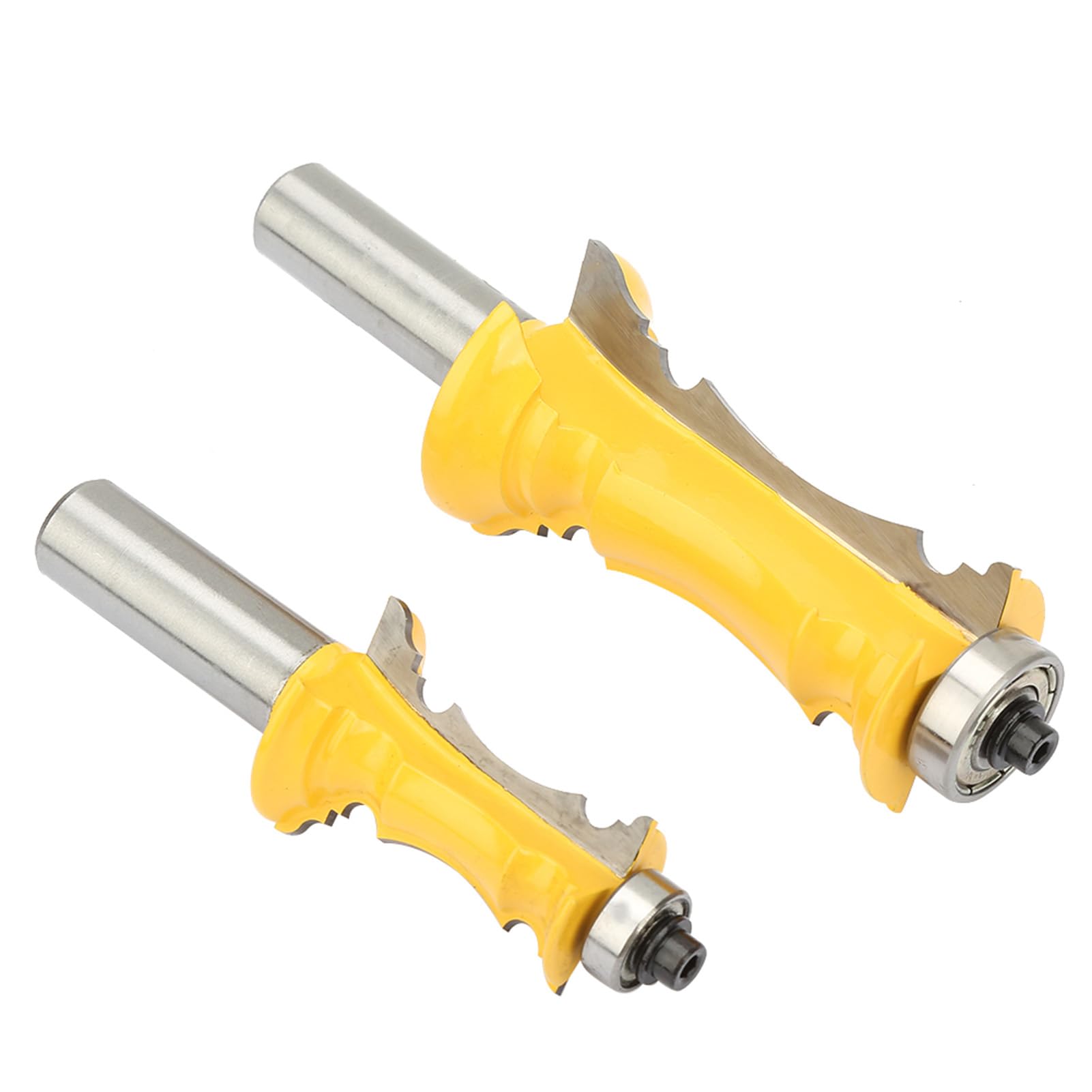 2 pezzi di fresa per modanatura a corona, fresa da falegnameria con gambo da 1/2 pollice, punta in carburo rivestita in teflon per rifiniture decorative, bilanciata al computer e
