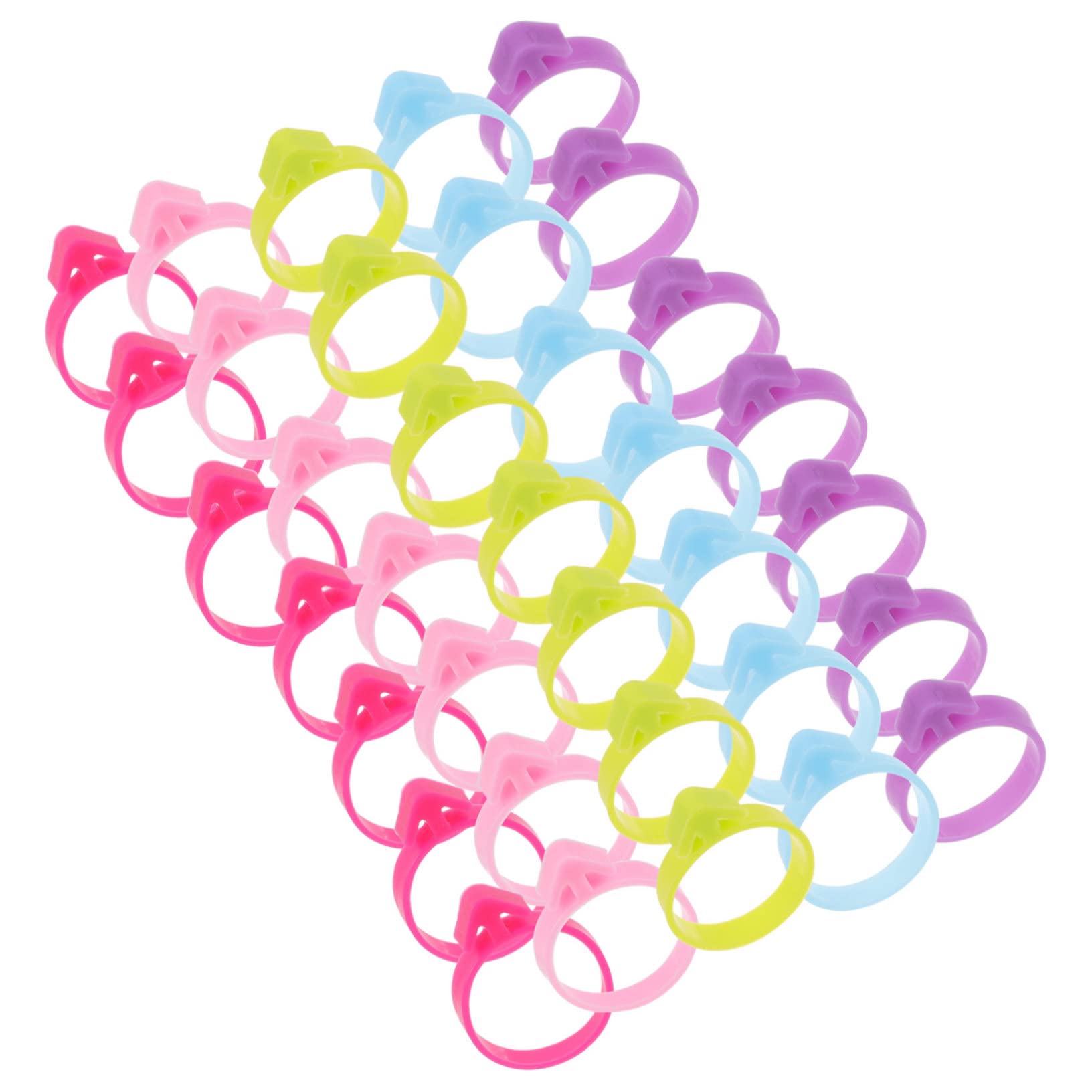 Cabilock 400piezas Clips para Bolsas De Pastelería Reutilizables Anillos De Sellado para Manga Pastelera De Repostería