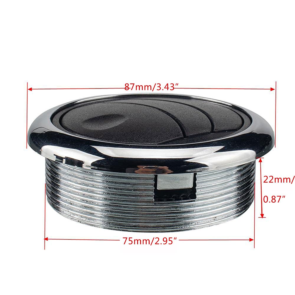 2pc Universale Rotonda Aria di Sfiato Aria Condizionata Ventilatore Soffitto, Auto Vent Dashboard Aria Condizionata Deflettore per Auto RV Bus Caravan Camper