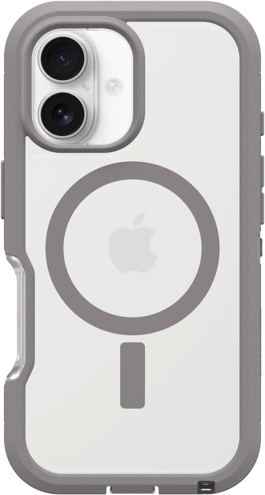 OtterBox iPhone 16 Defender Series XT Clear Case - Snow Capped Clear - Tough, Rugged & Durable iPhone Case, Snaps on MagSafe, Pressure-Fitted Dual-Layer iPhone Case