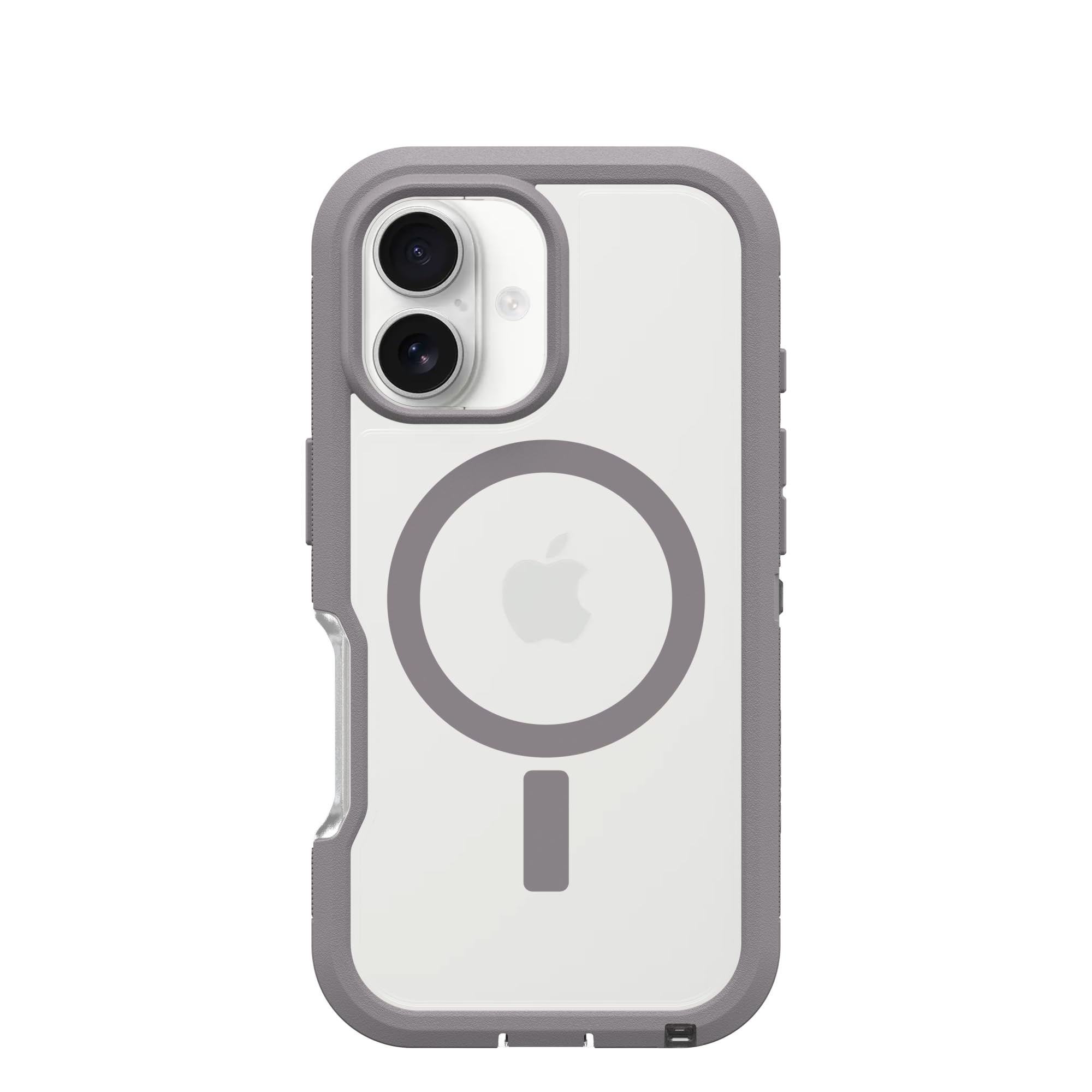 OtterBox Defender Series XT MagSafe Case for iPhone 16, Shockproof, Drop proof, Ultra-Rugged, Protective Case, 7x Tested to Military Standard, Clear/Grey