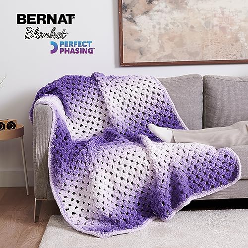Bernat 16124343007P02 Blanket Perfect Phasing Dark Orchid Cake Yarn thumb #4