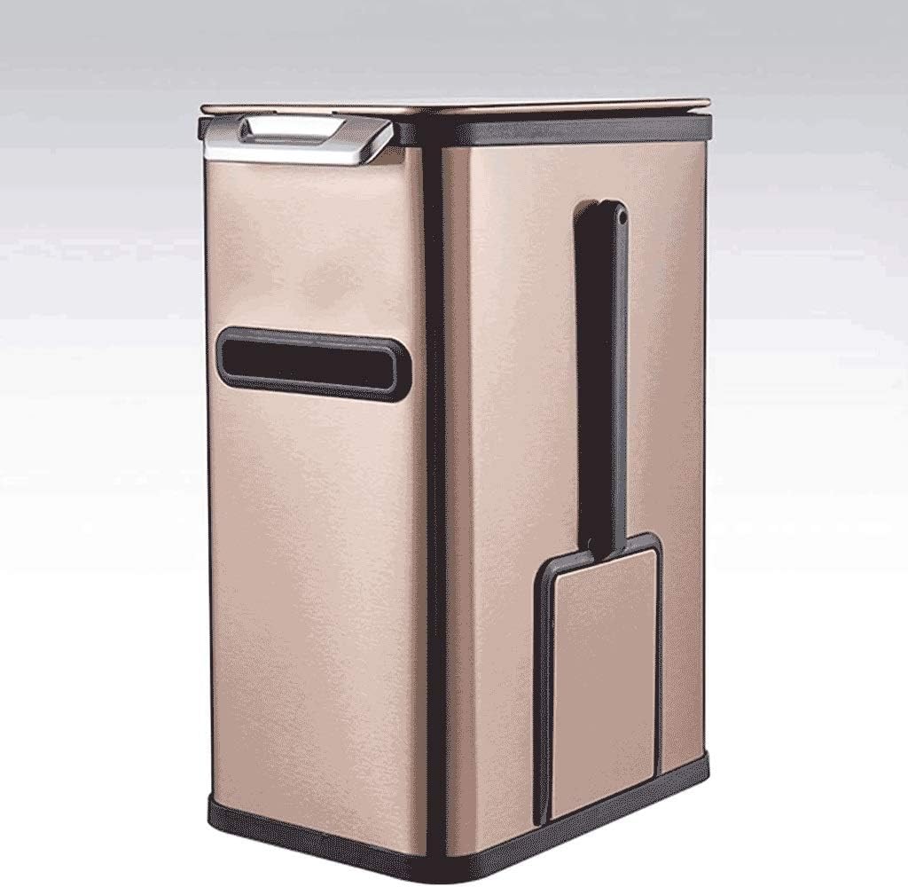 N/A Induction Trash Can with Lid 7L Bathroom Trash Can with