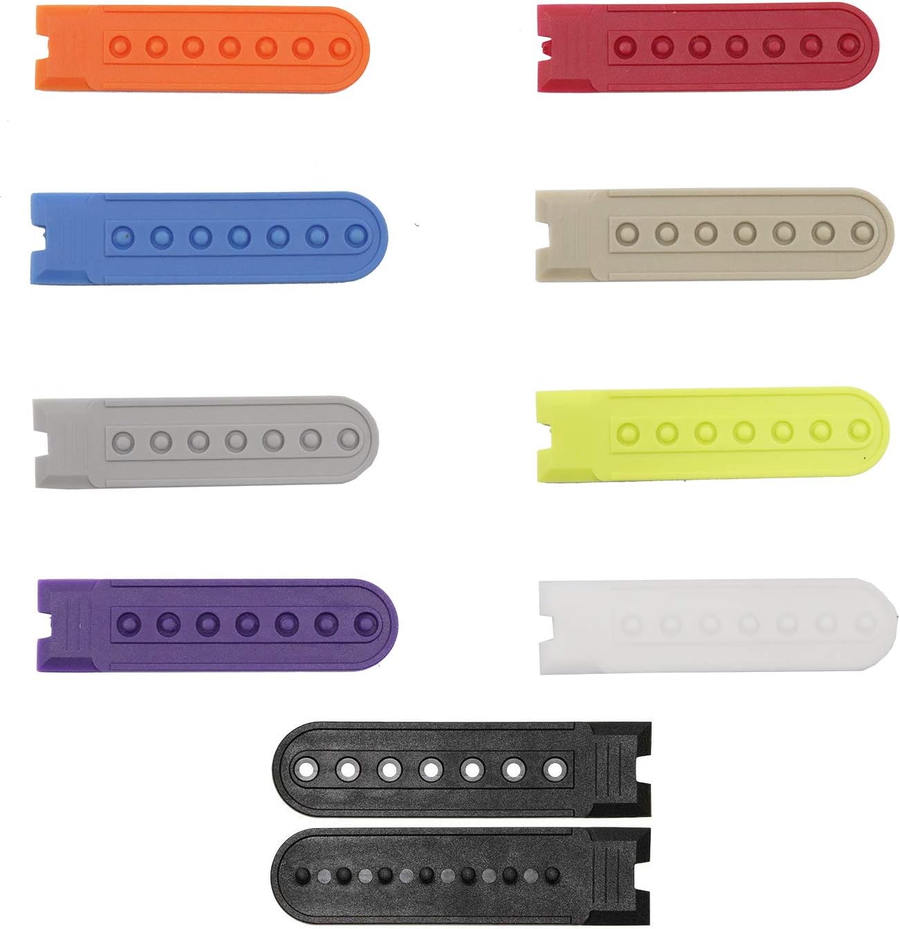 SOWAKA 9 Pairs Colorful Snapback Strap Replacement with 7 Holes for Baseball Cap Cowboy Hat & More (Colorful)