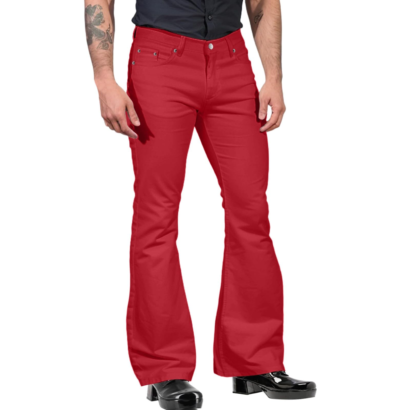 1970S Fancy Dress Men Men'S Vintage Bell Bottom Jeans 60S 70S Outfits For Mens, Mens Disco Pants Flared Trousers Jeans Flair Flared Trousers, 1960'S Groovy Fancy Dress, 1960S Dresses Up Costumes