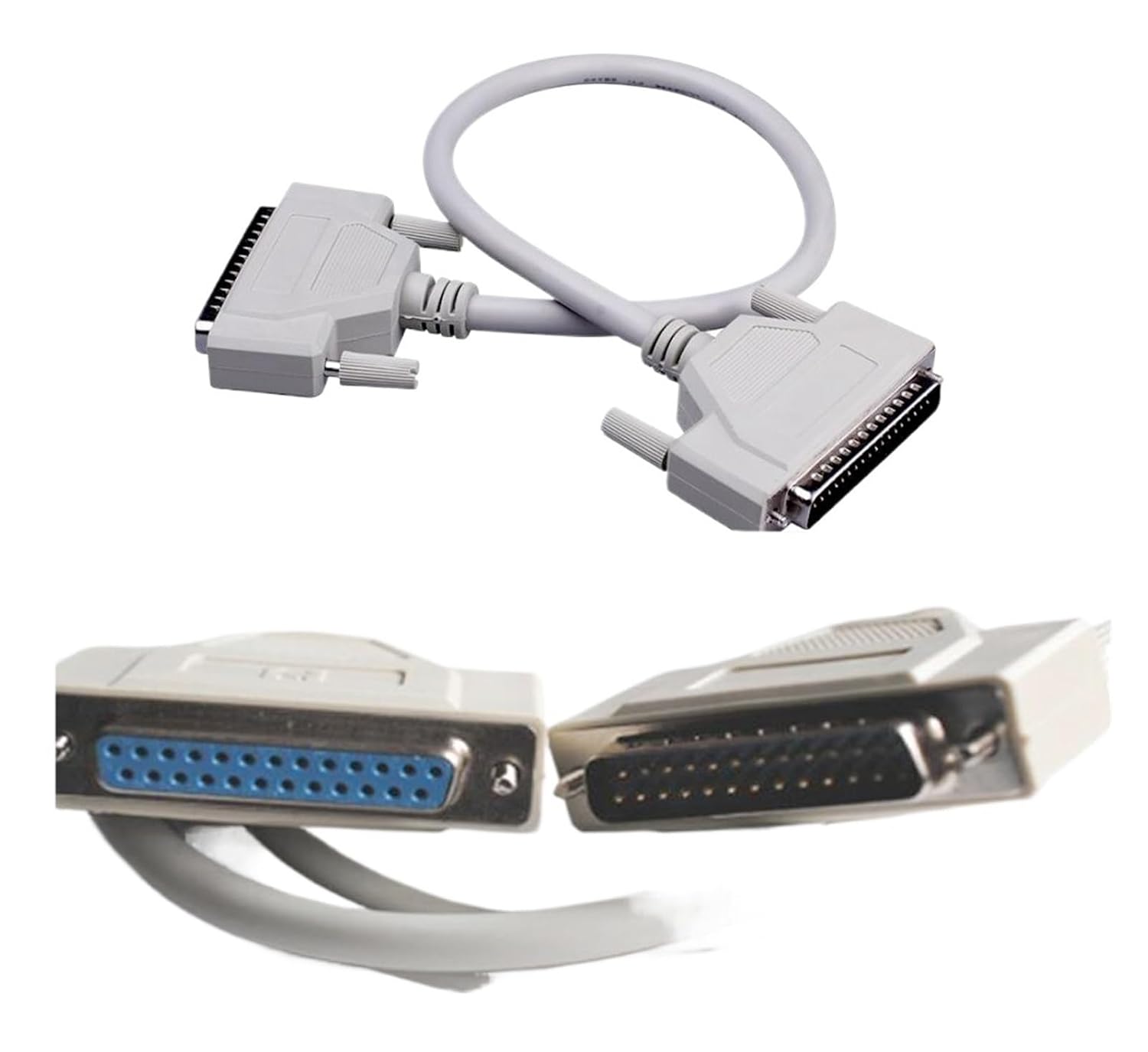 VAIGAI 5PCS 25 Pin DB25 Male to DB25 Female Parallel Printer Cable 1.5m Connector