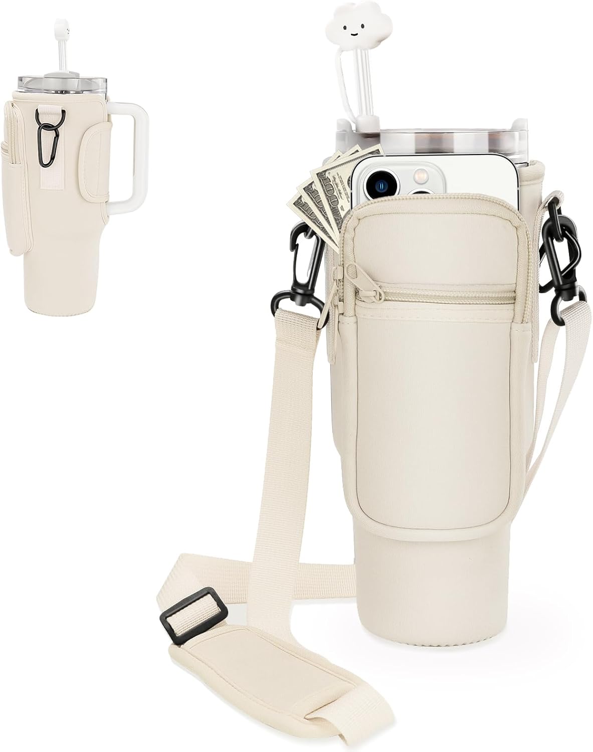Water Bottle Carrier Bag, Water Bottle Bag with Phone