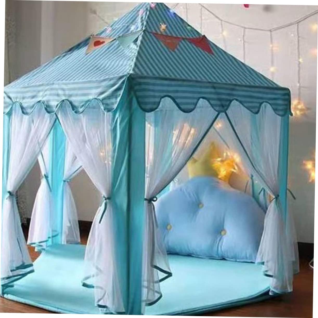 Milisten Hexagon Playpen Tent Rug Plush Rug for Boys and Girls Boy Girl Play Mat for Bedroom Playhouse Decor