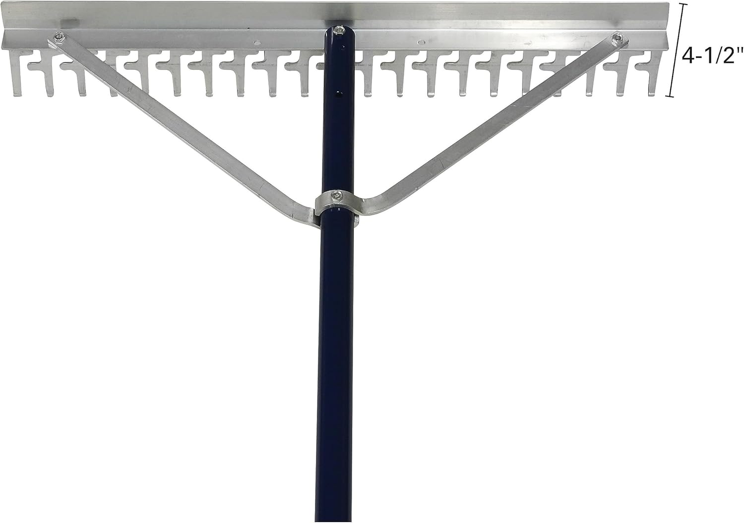 Extreme Max 3005.4233 24" Commercial-Grade Screening Rake for Beach and Lawn Care with 66" Handle