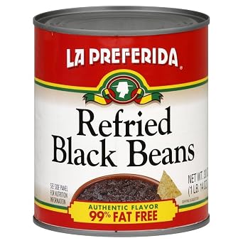 La Preferida Refried Black Beans, Fat Free, 30oz