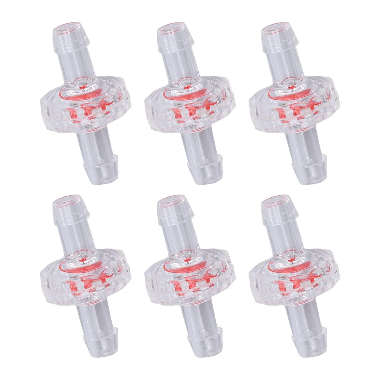 10 Válvulas de Retención de 1 Vía, Manguera de Plástico PP, Parada de Agua, Púa de Diafragma para Alimentación de Entrada de Aire (5mm transparente)