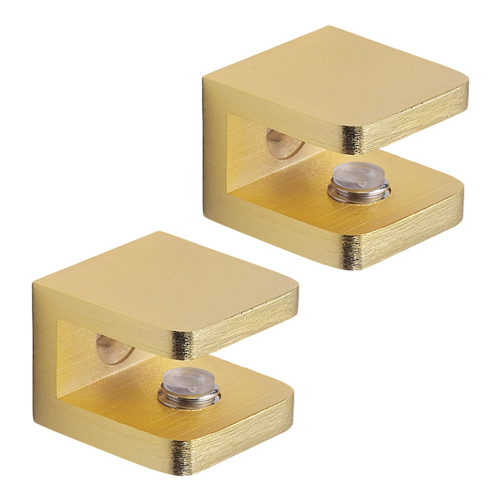 2lots Antislip Glass Panel Brackets Copper Shelf Clamps Adjustable for Wine Rack Cabinet Storage Durability Copper Shelf Brackets