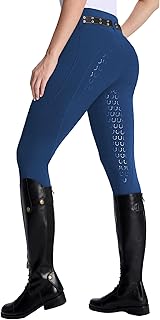 DMVOD Women's Horse Riding Pants Active Silicon Grip Full Seat Breeches for Women Equestrian Pants