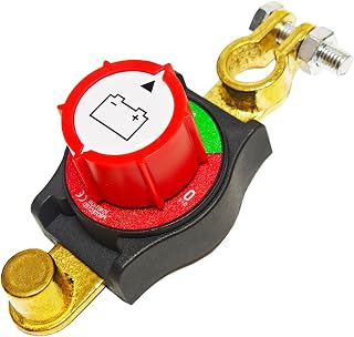 Negative Battery Quick Disconnect, 12V-48V Heavy Duty Top Post Terminal Switch 300A High Current On-Off Kill Switch Power Cut Master Isolator for Car Vehicle RV ATV Boat Marine Trailer
