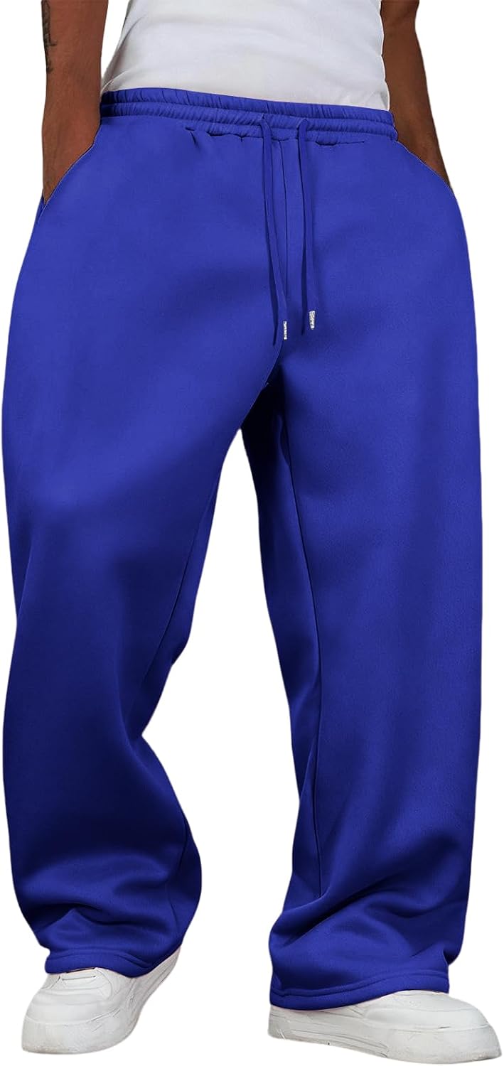 WENKOMG1 Men's Casual Sweatpants Baggy Athletic Gym Workout Active Running Sweatpant with Pockets, S-2XL