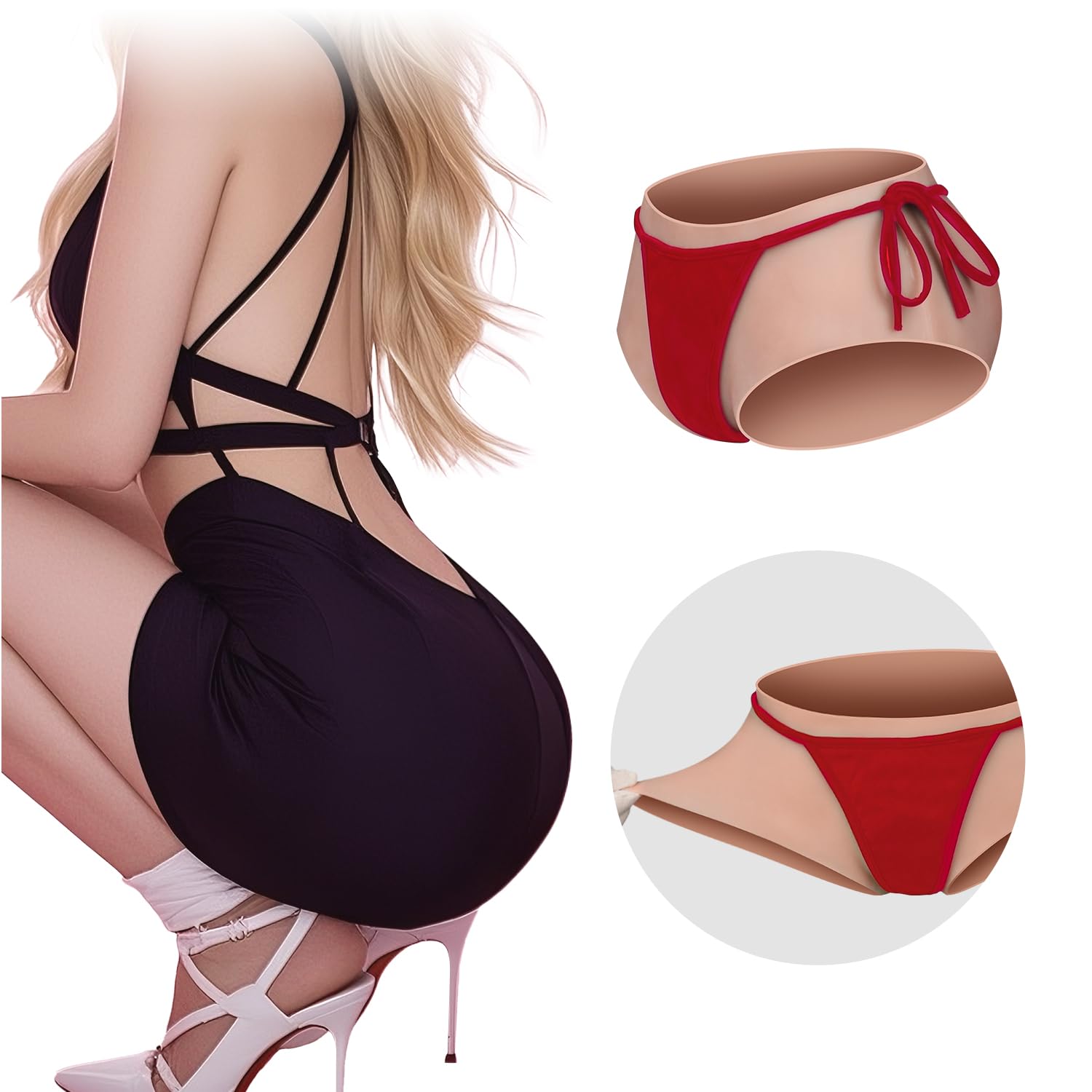 Mutandine realistiche in silicone Gaff Slip MTF Tucking
