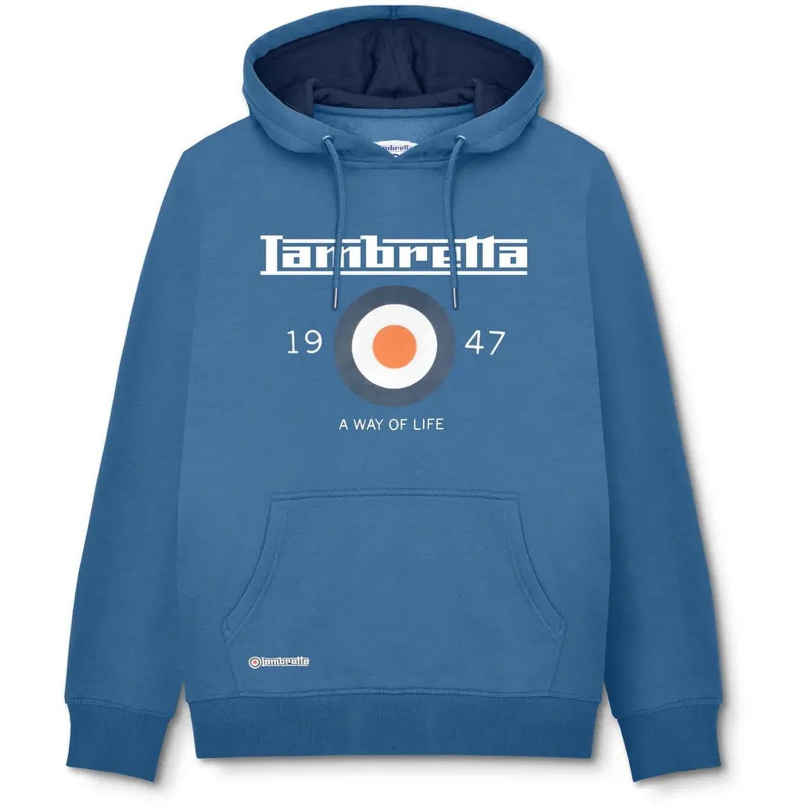 Lambretta Mens Hoodie Dark Blue L