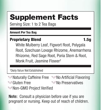 Bravo Tea Triple Stress Relief Herbal Tea Caffeine Free, 20 Tea Bags, 6 Count