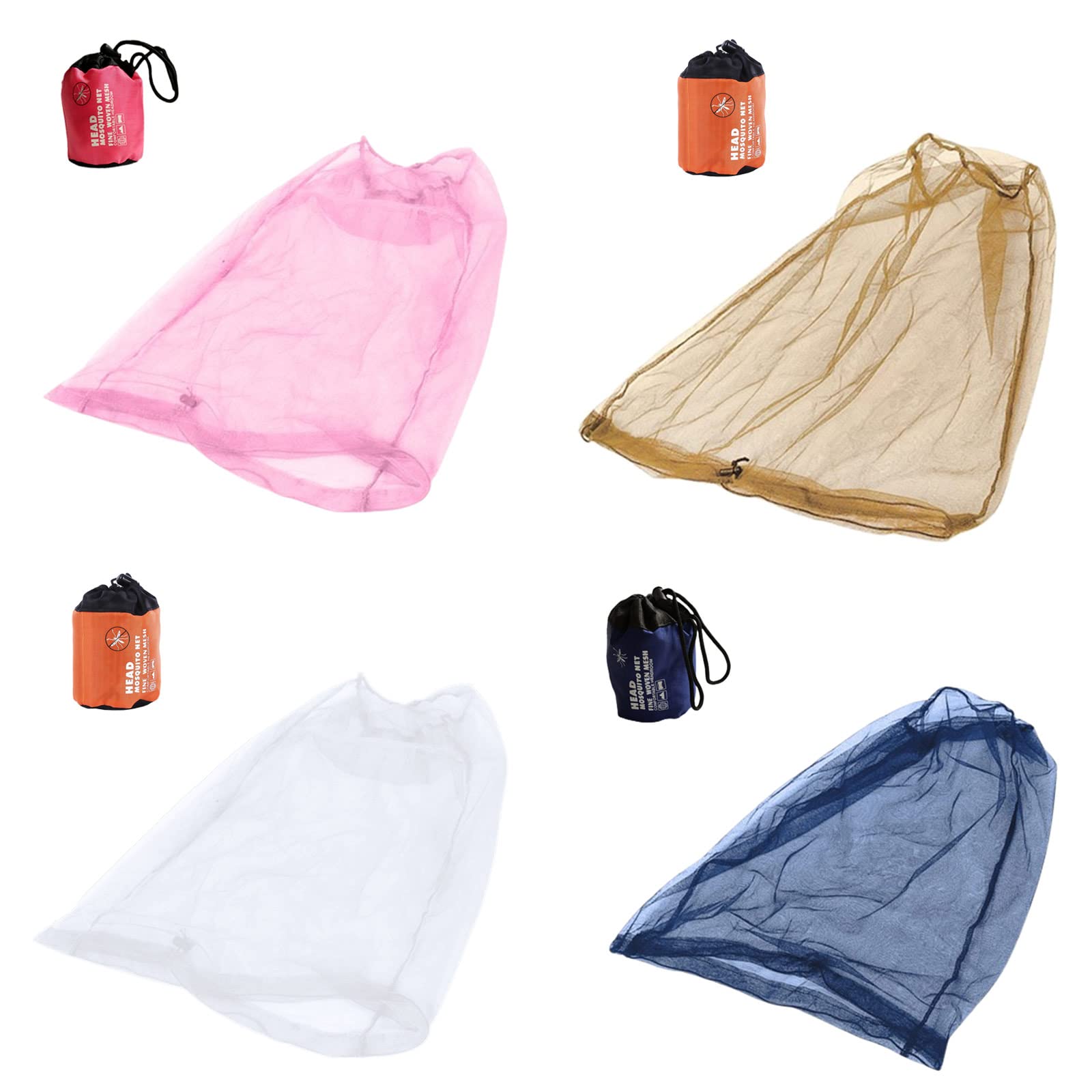 Aurgiarme Head Net Hat Mesh Net Face Netting for Mosquitoes No from Outdoor Spacious Net Room Works Over Most Hats Mosq, Golden