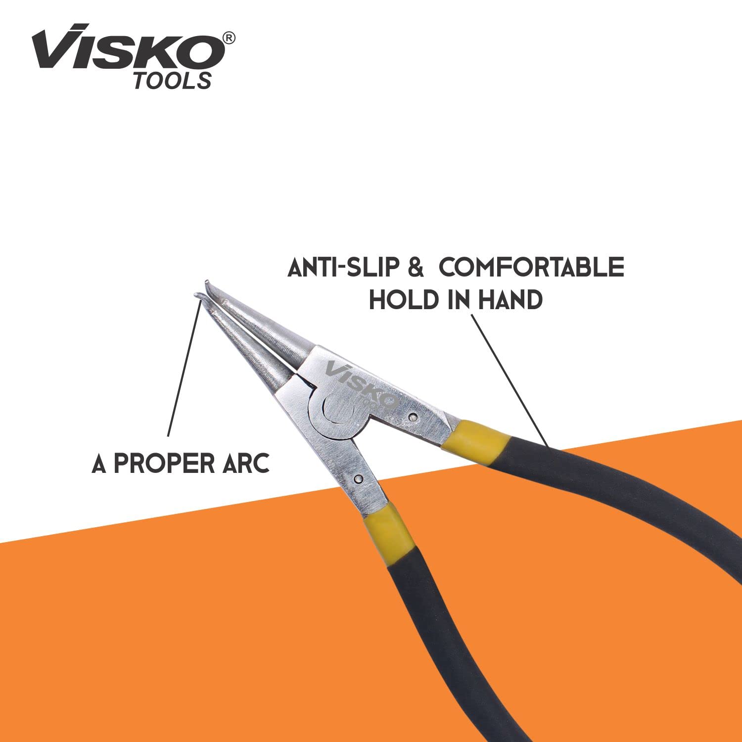 VISKO 219 8" CirClip Plier | External Bend | Cutting player | Cutting plier | Pliers | Pliers for Home | Player Tools | Combination plier | Pliers for electrical Work | Household Appliance | 8 Inches | Multicolor| 1