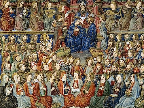 Tableau le Couronnement de la Vierge art mural vintage Cristoforo De Predis pour chambre 60x90cm