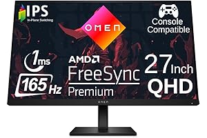 HP 27-inch QHD Gaming Monitor for Immersive Gameplay