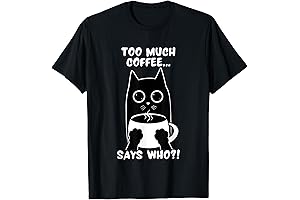 Funny Cat Lover Coffee Drinker T-Shirt