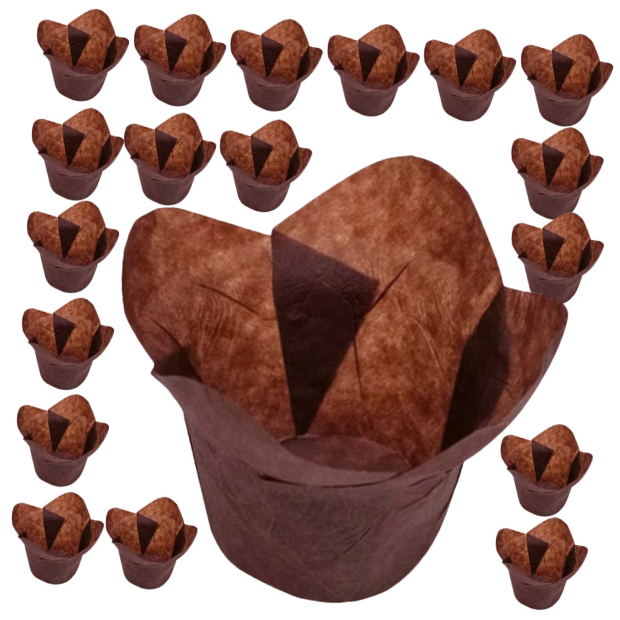 Alipis 400 Pièces Petit gâteau papier Anti-huile café coffeeb tasses de cuisson de mariage pâtes à muffins pour la cuisson biscuits bonbons doublures à usage unique doublures de cuisson