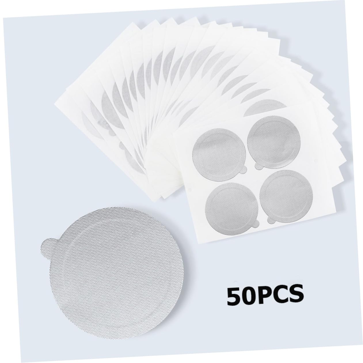 Cabilock 250 Piezas película de taza de cápsula de café Sellado de tapas de espresso láminas adhesivas de café Cafe molido Cafe expreso tapas de láminas de espresso pegatinas