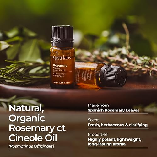 Miniatura 5 de Juego de aceite de madera de cedro para el cabello y aceite de romero orgánico para el cabello, juego de aceites esenciales 100% puros, 2 x 0.3 fl